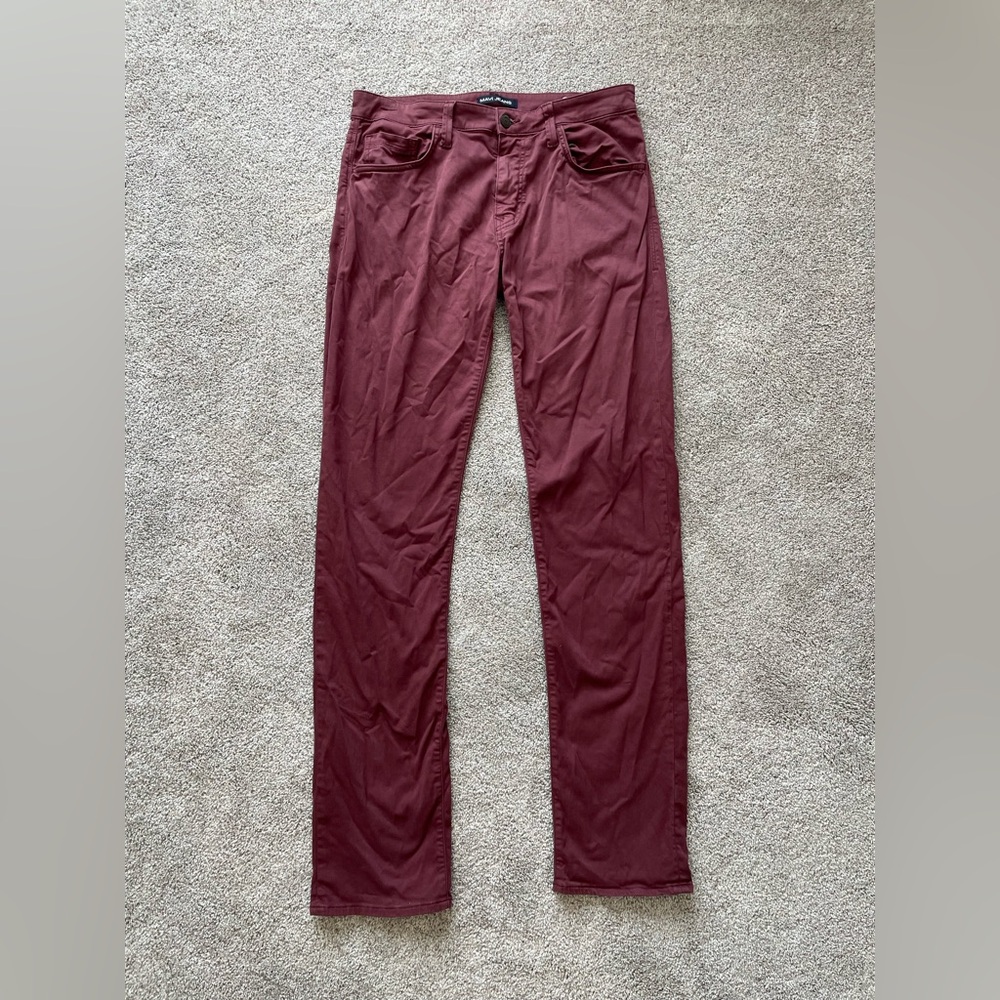 Mens Mavi Burgundy Zach Straight-Leg Jeans- Size 34/36